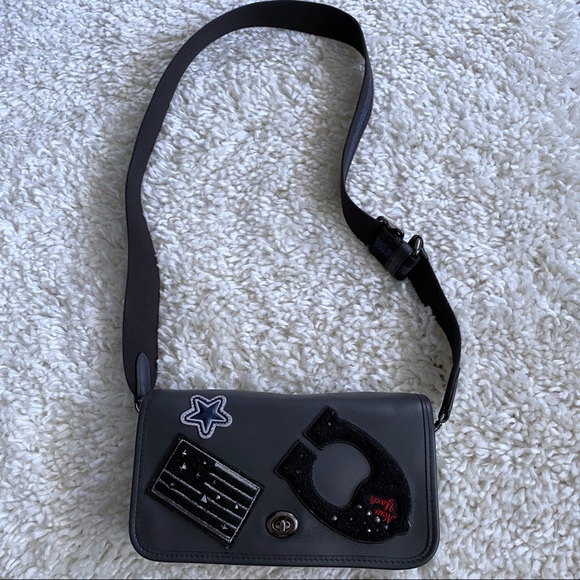 Coach Handbags - COACH PENNY CROSSBODY CALF LEATHER VARSITY BAG